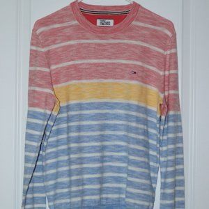 Tommy Hilfiger Denim Tri-Color, Long Sleeve Sweater, Men's Small